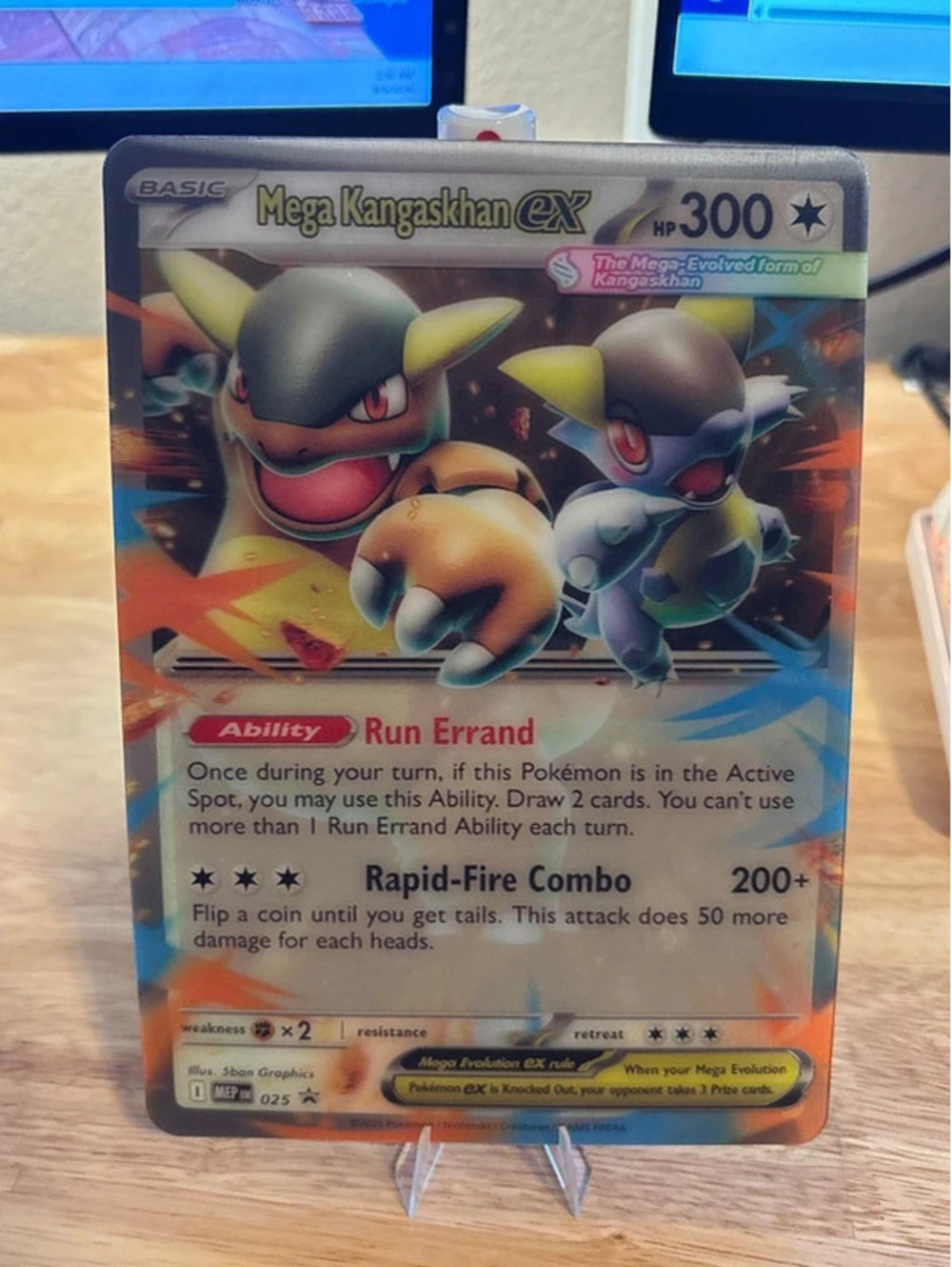 Jumbo Mega Kangaskhan EX Promo Lenticular Pokemon Card